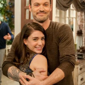 Daniela Bobadilla and Brian Austin Green on the set of FXs ANGER MANAGEMENT
