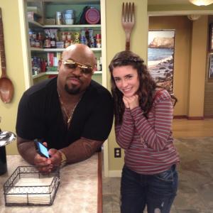 Cee Lo Green and Daniela Bobadilla on the set of FX's ANGER MANAGEMENT