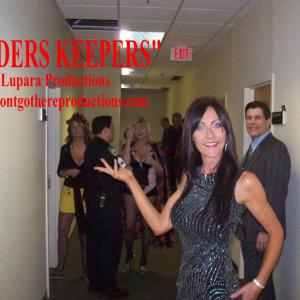 AnnMarie Jordan on the set of Finders Keepers in Philadelphia PA