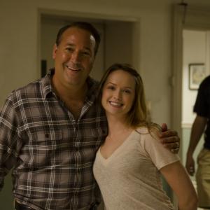 Kaylee DeFer Actress  Gossip Girl and Ron Stein Producer on set of her new film DARKROOM