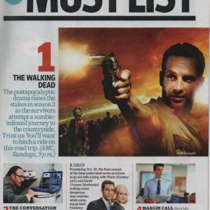 Inside of the Entertainment Weekly Magazine Oct 28 2011
