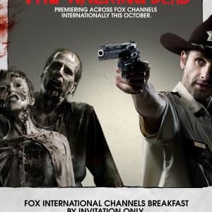 On poster for FOX international Channels promoting The Walking Dead TV Series