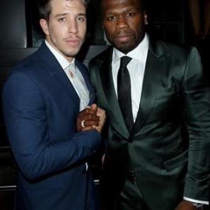 Beau Knapp and Curtis 50 Cent Jackson attend Southpaw event