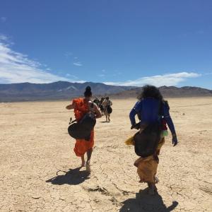 The trek across the desert On location for the film Church vs State