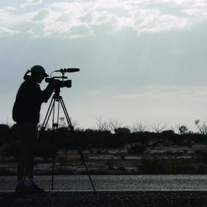 Cameron Barrett on location in the Australian Outback filming her awardwinning short film Momentum The Story Continues