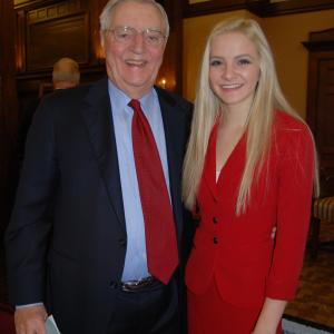 Michelle Bergh with former VP Walter Mondale at the MN Consular Corps Luncheon