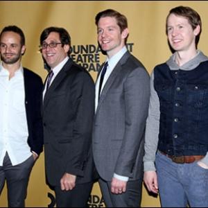 Nick Mills, Michael Cohen, Rory O'Malley, and David Turner at the Roundabout Theatre Company's Gala reading of Merton in the Movies starring Jim Parsons.