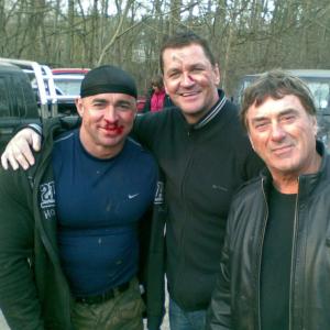 Me, Craig Fairbrass, and Billy Murray on the set of 