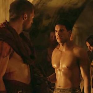 Still of Liam McIntyre and Francis Mossman in Spartacus Vengeance 2012