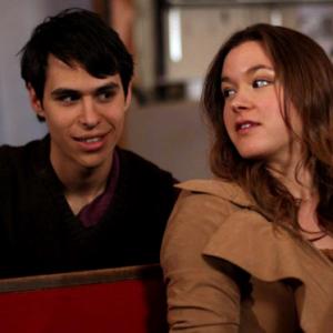 Still of Samuel Carr and Laura Seabrook in In His Steps (2013).