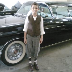 Koby on the set of Magic City as Young Ike