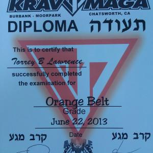 Orange Belt cert in Krav Maga