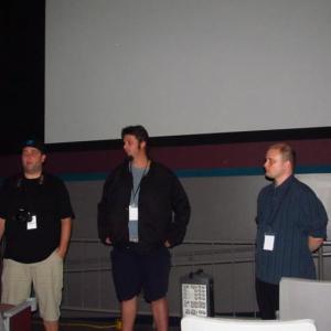Christopher Fisher Chris Heffernan and Jeremy Heynen at a QA for the Six Short Film Showcase 2 at Off  Okanagan Film Festival 2011