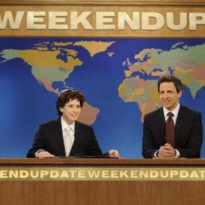 Still of Seth Meyers and Vanessa Bayer in Saturday Night Live 1975