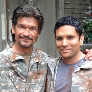 With Don Swayze on the set of Blood Type