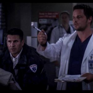 Still of Brent Alan Henry and Justin Chambers in Grey's Anatomy Season 10 premiere 