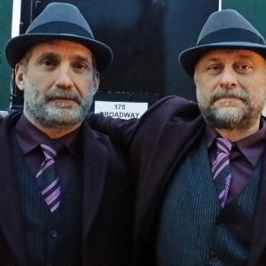 Pat Walsh and Michael Nyqvist on the set of John Wick