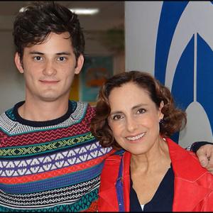Hernán Canto and Diana Bracho after being Interviewed Radio Fórmula