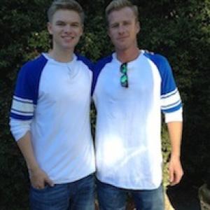 Kenton Duty (Actor) and Landon Laub (Stunt double) on the set of Fresh of the Boat