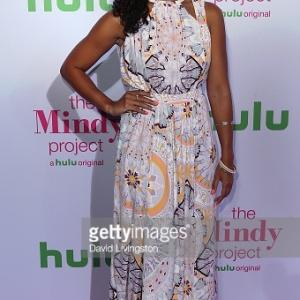 Leslie A Hughes attends Hulu original The Mindy Project premiere