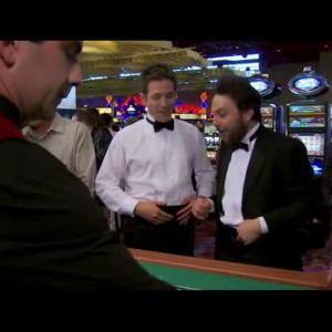 Still shot from my day as a roulette dealer on Its Always Sunny In Philadelphia This was my first big speaking role