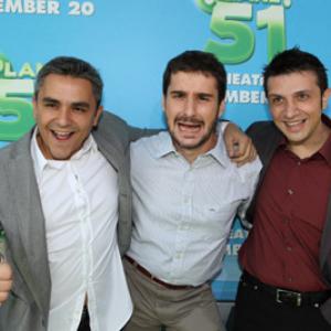 Jorge Blanco, Javier Abad and Marcos Martínez at event of Planet 51 (2009)