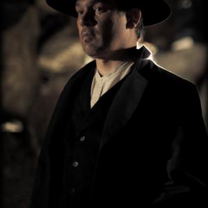 Travis Lee Eller as the Sheriff in the short Western film Without Reverence