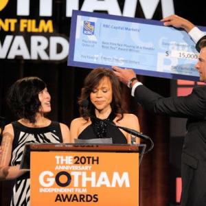 Director Mike Ott and WriterActress Atsuko Okatsuka accepting their award for Best Film Not Playing at a Theater Near You at the 2010 Gotham Awards