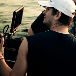 Cinematographer Luigi Benvisto on set