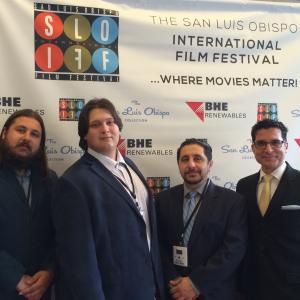 Egor Povolotskiy, Ilya Rozhkov, Armen Babasoloukian, and Rey Lopez at the SLO International Film Festival, for Sabre Dance. (2015)