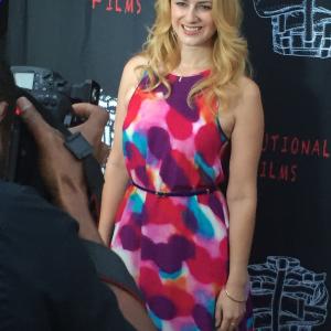 Taryn Leggett on the red carpet at the preview screening of 