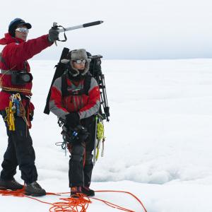 Still of Jeff Orlowski and James Balog in Chasing Ice (2012)