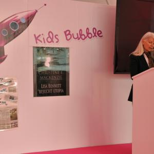 Reading to a tent filled with attentive young people at the Frankfurt International Book Fair...October 2013
