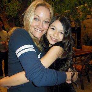Nikki Hahn with Teri Polo reuniting on set of The Fosters 2013  role of Young Callie