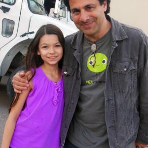 Nikki Hahn with ExecProd Gabe Sachs at ABQ Studios NM on set of The Night Shift 2013