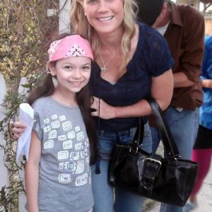 Nikki and Allison Sweeney on set of Two In for Hallmark
