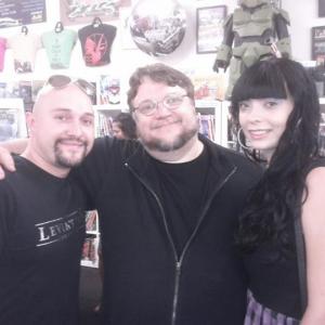 Director and actor Adam Sonnet with his wife actress Elle Sonnet and director Guillermo del Toro