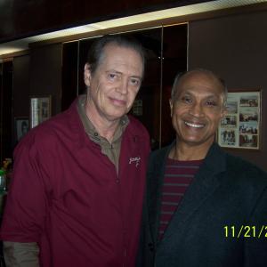 On the set of Adam Sandlers The Cobbler with Steve Buscemi