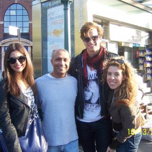 At the shoot of Naomi  Elys No Kiss List with Victoria Justice Pierson Fode and the director Kristin Hanggi