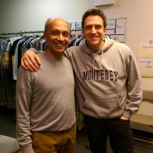 On the set of Law & Order SVU with Raúl Esparza