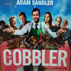 The Cobbler Poster in Dubai with Method Man, Dustin Hoffman, Dan Stevens, Adam Sandler, Kim Cloutier, Joey Slotnick and Cliff Samara.