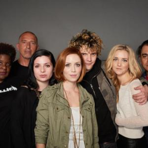 EXCESS FLESH team: Sigrid Gilmer, Dennis Garcia, Simona Kessler, Mary Loveless, Patrick Kennelly, Bethany Orr and Leo Garcia - SXSW 2015 Indiewire shoot