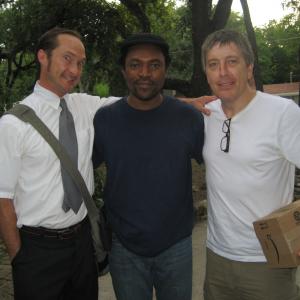 Mike Wilson Dee Asaah and Peter Marquardt on the set of Gillespie