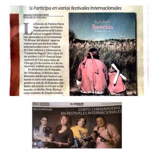 Newspaper The Herald of Chihuahua dedicates a full page to the short film The Drawing of Language and SecuenciaFI mx