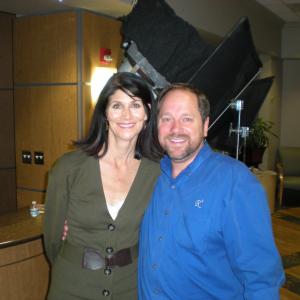Cindi Woods with director, Rodney Ray, on the set of 