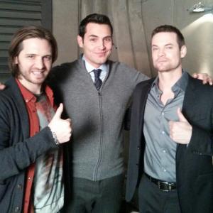 Aaron Stanford, Samy Osman and Shane West on set of 