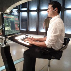 Samy Osman on set of Nikita Season 3  July 2012