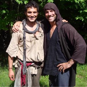 Samy Osman and Noah Danby on set of Aladdin and the Death Lamp  May 2010