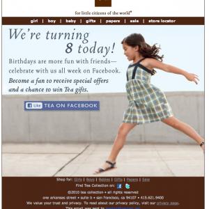 Tea Collection clothing Internet and Catalog ad.