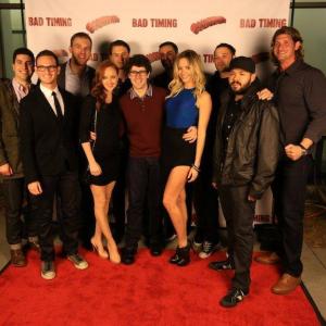 The cast and crew of the web series Bad Timing at the YouTube Space LA Premiere.